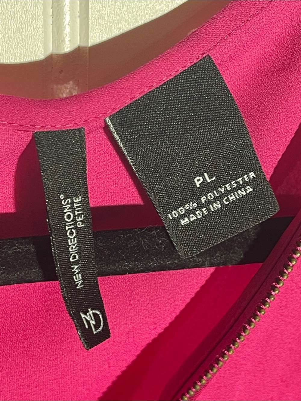 New Directions Petite Bright Pink Blouse